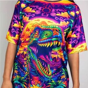 Vibrant Titan Dino Graphic Rave Adult M
